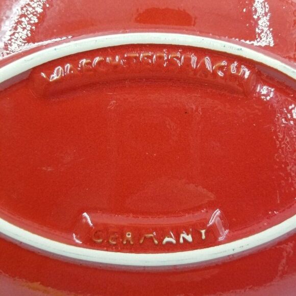Waechtersbach Germany Stoneware Red Serving Platter Oval 10.75” x 7” - Picture 3 of 3